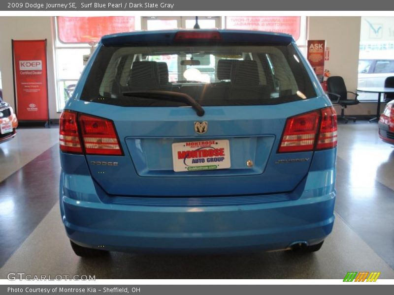 Surf Blue Pearl / Dark Slate Gray 2009 Dodge Journey SE
