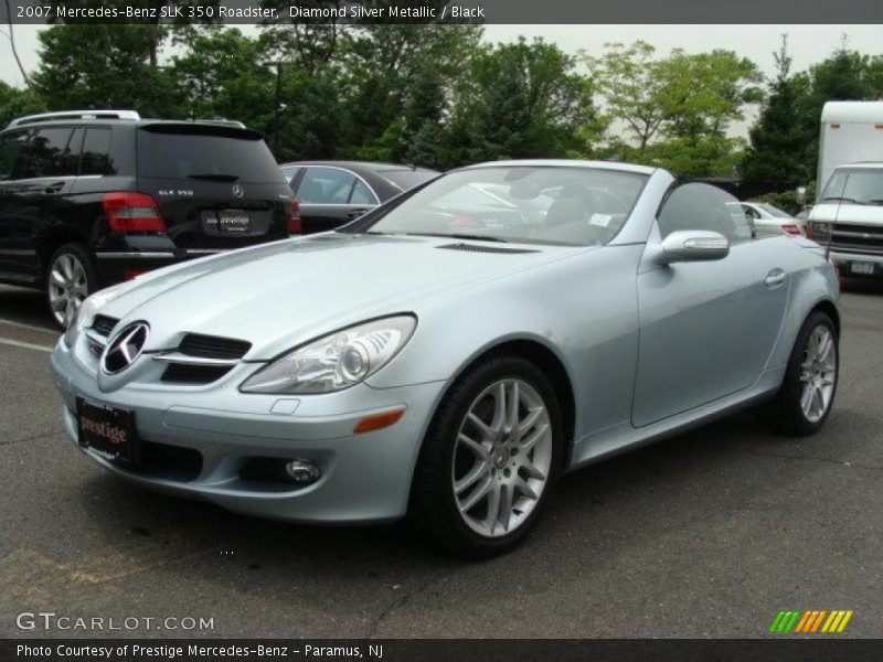 Diamond Silver Metallic / Black 2007 Mercedes-Benz SLK 350 Roadster