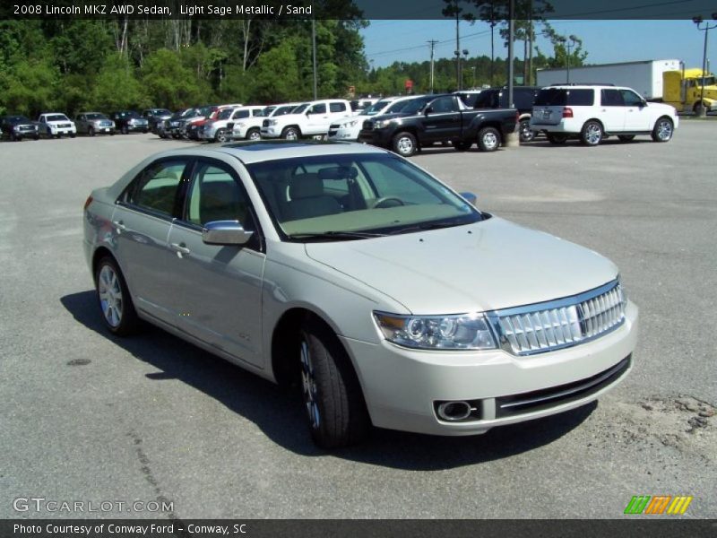 Light Sage Metallic / Sand 2008 Lincoln MKZ AWD Sedan