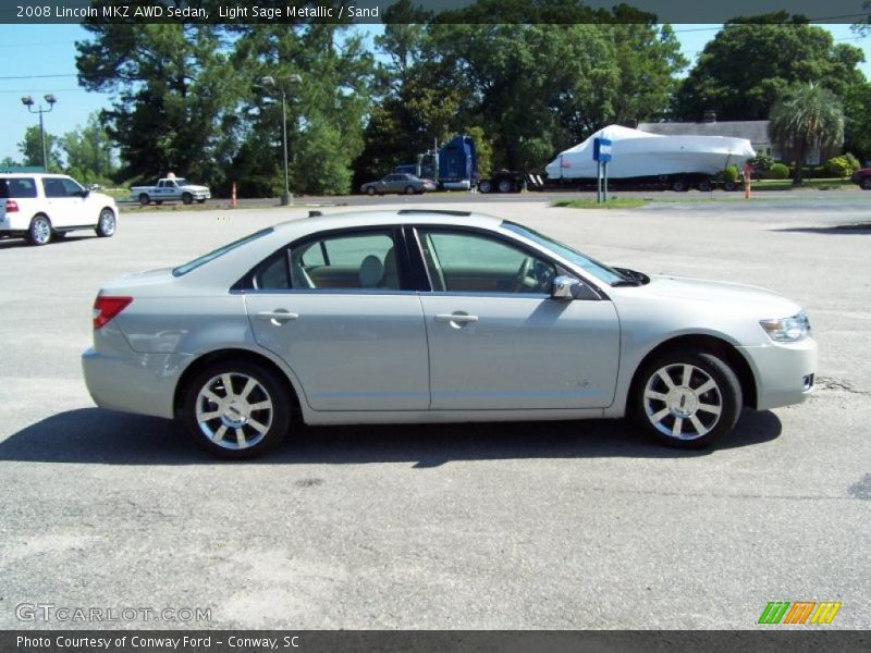 Light Sage Metallic / Sand 2008 Lincoln MKZ AWD Sedan