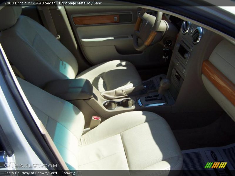 Light Sage Metallic / Sand 2008 Lincoln MKZ AWD Sedan