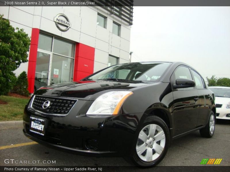 Super Black / Charcoal/Steel 2008 Nissan Sentra 2.0