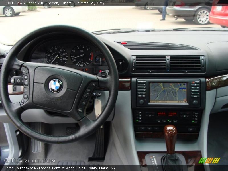 Orient Blue Metallic / Grey 2001 BMW 7 Series 740iL Sedan