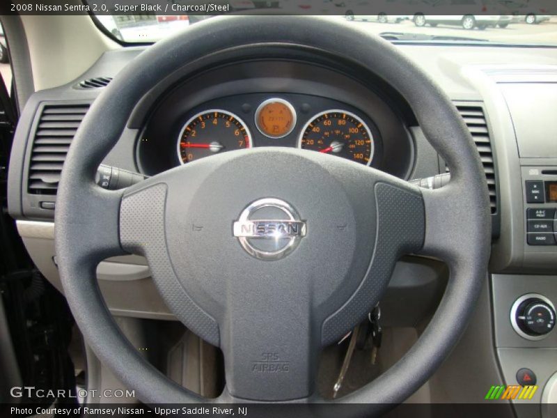 Super Black / Charcoal/Steel 2008 Nissan Sentra 2.0