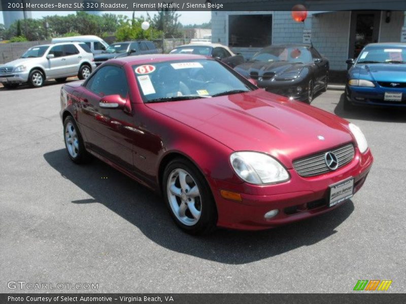 Firemist Metallic / Sienna Beige 2001 Mercedes-Benz SLK 320 Roadster