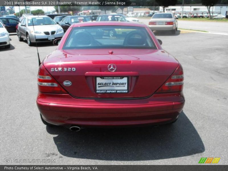 Firemist Metallic / Sienna Beige 2001 Mercedes-Benz SLK 320 Roadster