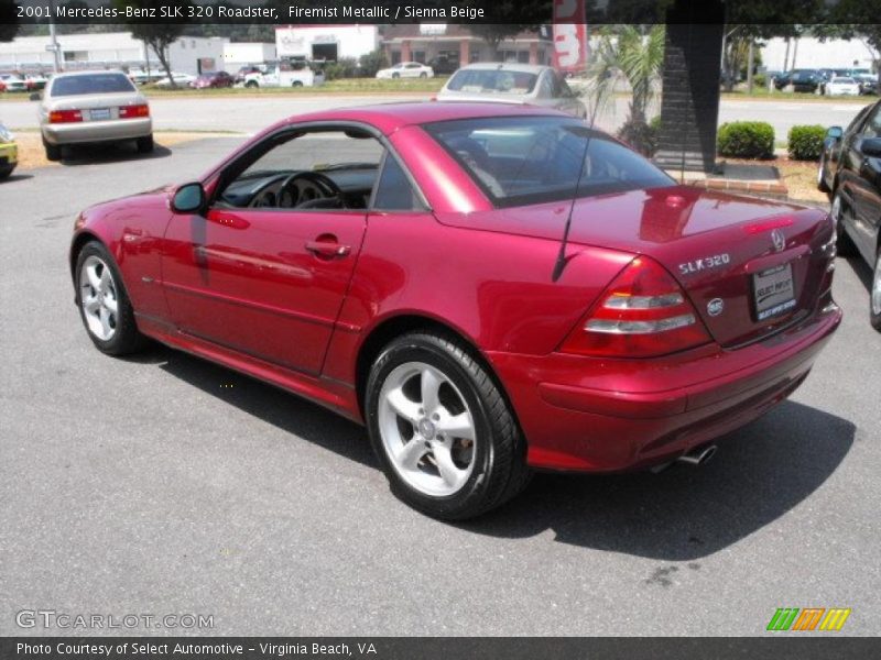 Firemist Metallic / Sienna Beige 2001 Mercedes-Benz SLK 320 Roadster