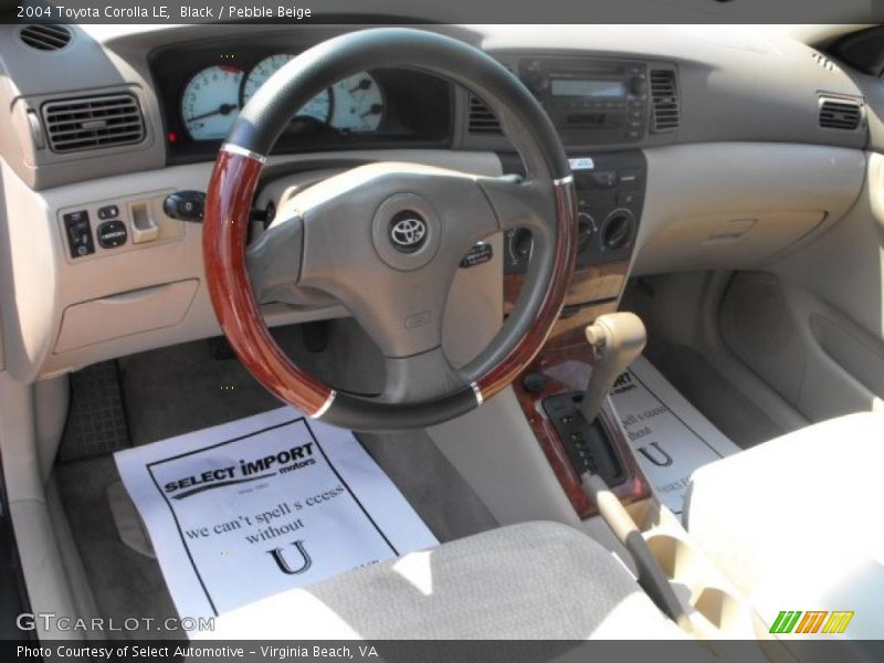 Black / Pebble Beige 2004 Toyota Corolla LE