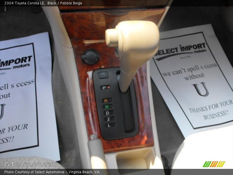 Black / Pebble Beige 2004 Toyota Corolla LE
