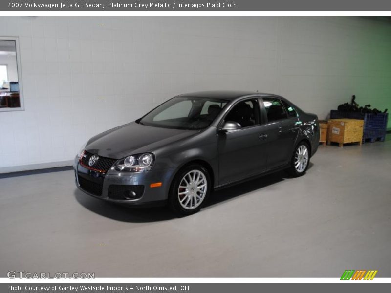 Platinum Grey Metallic / Interlagos Plaid Cloth 2007 Volkswagen Jetta GLI Sedan