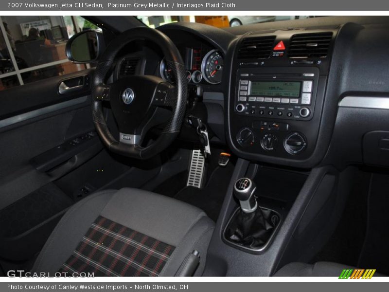 Platinum Grey Metallic / Interlagos Plaid Cloth 2007 Volkswagen Jetta GLI Sedan