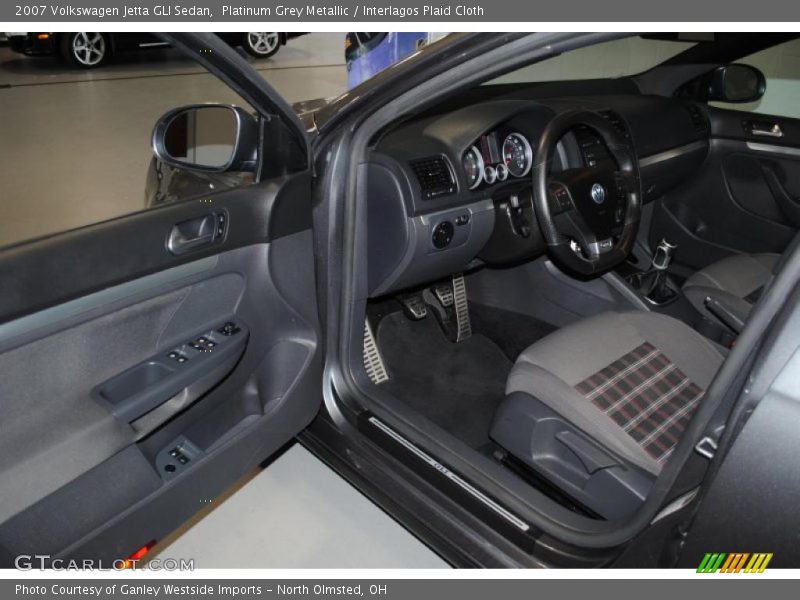 Platinum Grey Metallic / Interlagos Plaid Cloth 2007 Volkswagen Jetta GLI Sedan
