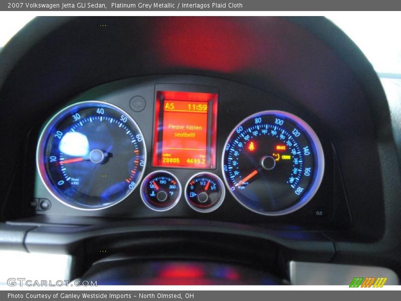 Platinum Grey Metallic / Interlagos Plaid Cloth 2007 Volkswagen Jetta GLI Sedan