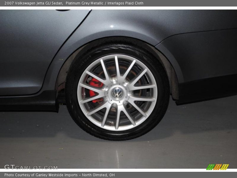 Platinum Grey Metallic / Interlagos Plaid Cloth 2007 Volkswagen Jetta GLI Sedan