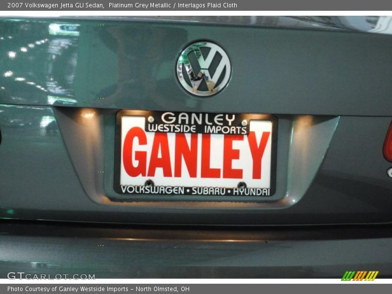 Platinum Grey Metallic / Interlagos Plaid Cloth 2007 Volkswagen Jetta GLI Sedan