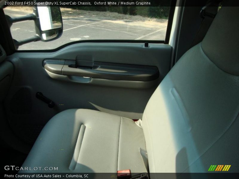 Oxford White / Medium Graphite 2002 Ford F450 Super Duty XL SuperCab Chassis
