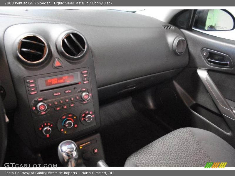 Liquid Silver Metallic / Ebony Black 2008 Pontiac G6 V6 Sedan