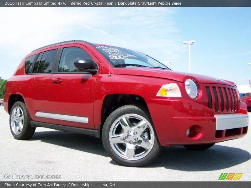 Inferno Red Crystal Pearl / Dark Slate Gray/Light Pebble Beige 2010 Jeep Compass Limited 4x4