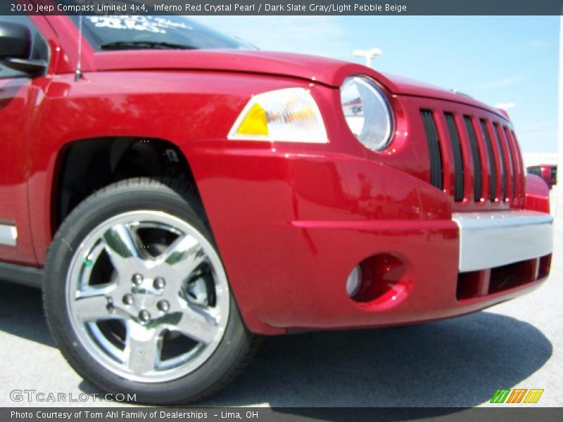 Inferno Red Crystal Pearl / Dark Slate Gray/Light Pebble Beige 2010 Jeep Compass Limited 4x4