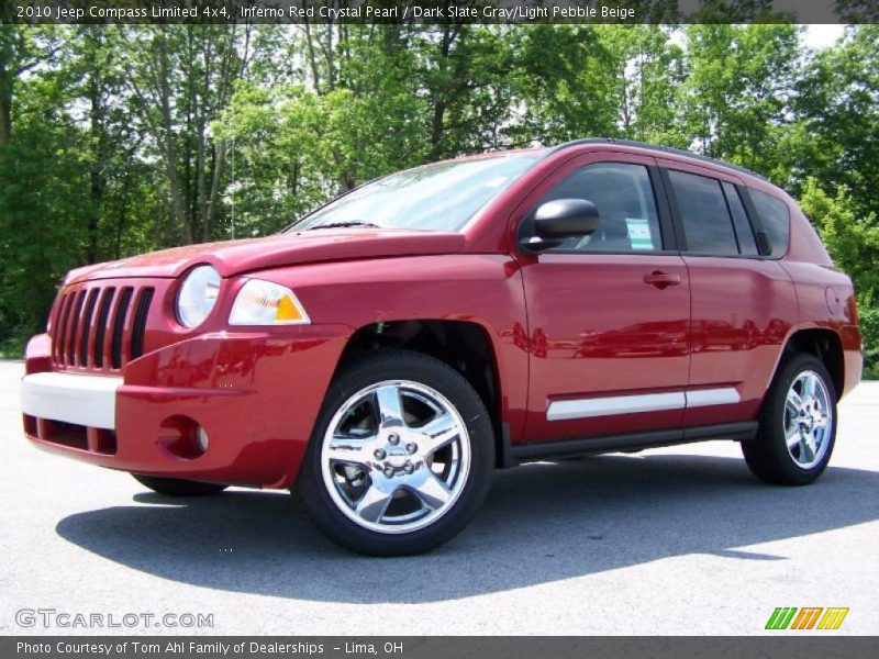 Inferno Red Crystal Pearl / Dark Slate Gray/Light Pebble Beige 2010 Jeep Compass Limited 4x4