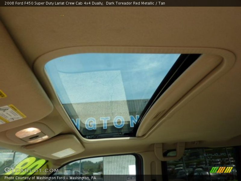 Dark Toreador Red Metallic / Tan 2008 Ford F450 Super Duty Lariat Crew Cab 4x4 Dually