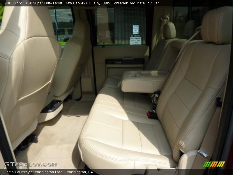 Dark Toreador Red Metallic / Tan 2008 Ford F450 Super Duty Lariat Crew Cab 4x4 Dually