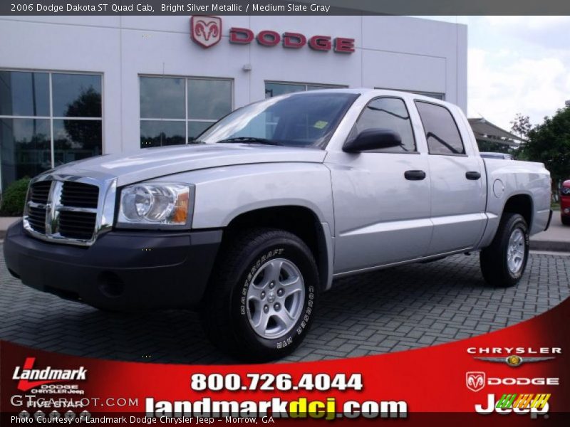 Bright Silver Metallic / Medium Slate Gray 2006 Dodge Dakota ST Quad Cab