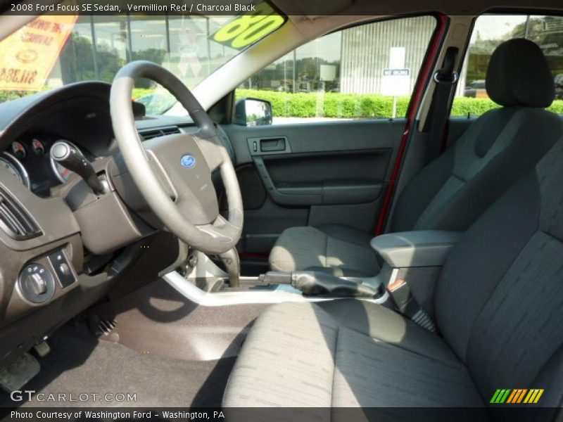Vermillion Red / Charcoal Black 2008 Ford Focus SE Sedan