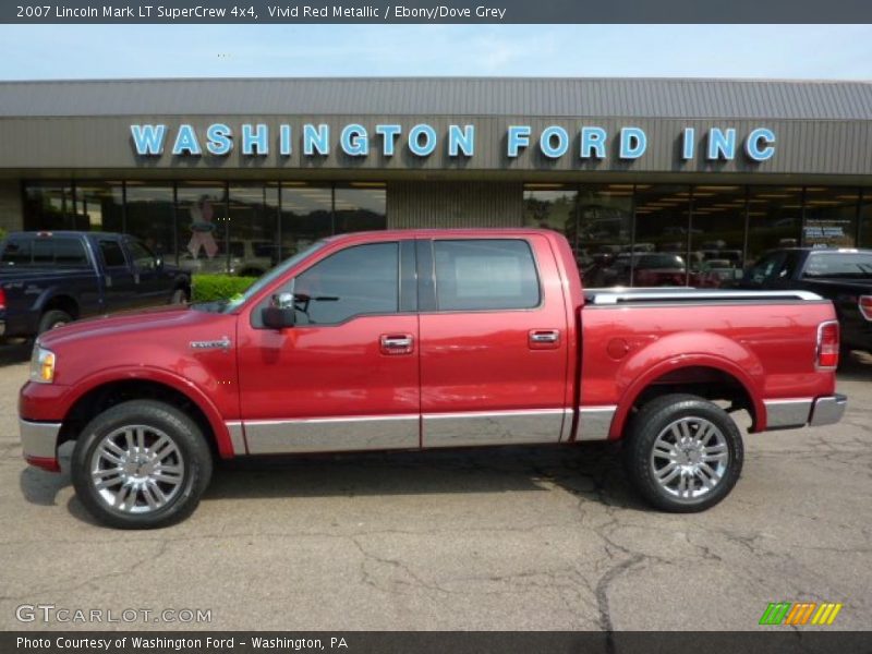 Vivid Red Metallic / Ebony/Dove Grey 2007 Lincoln Mark LT SuperCrew 4x4