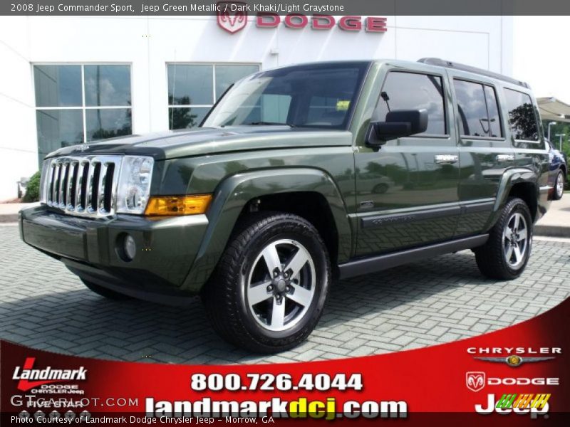 Jeep Green Metallic / Dark Khaki/Light Graystone 2008 Jeep Commander Sport