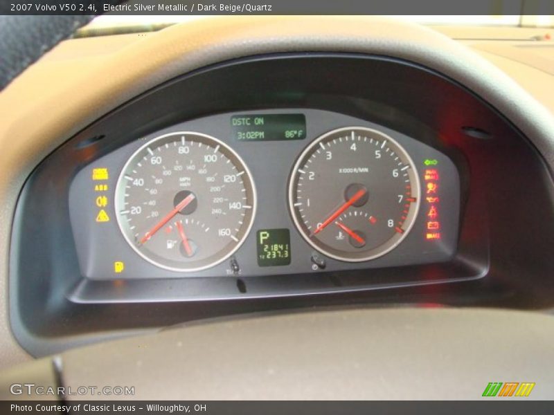 Electric Silver Metallic / Dark Beige/Quartz 2007 Volvo V50 2.4i