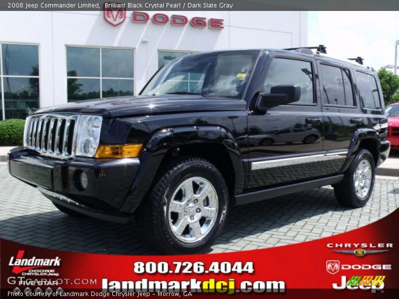 Brilliant Black Crystal Pearl / Dark Slate Gray 2008 Jeep Commander Limited