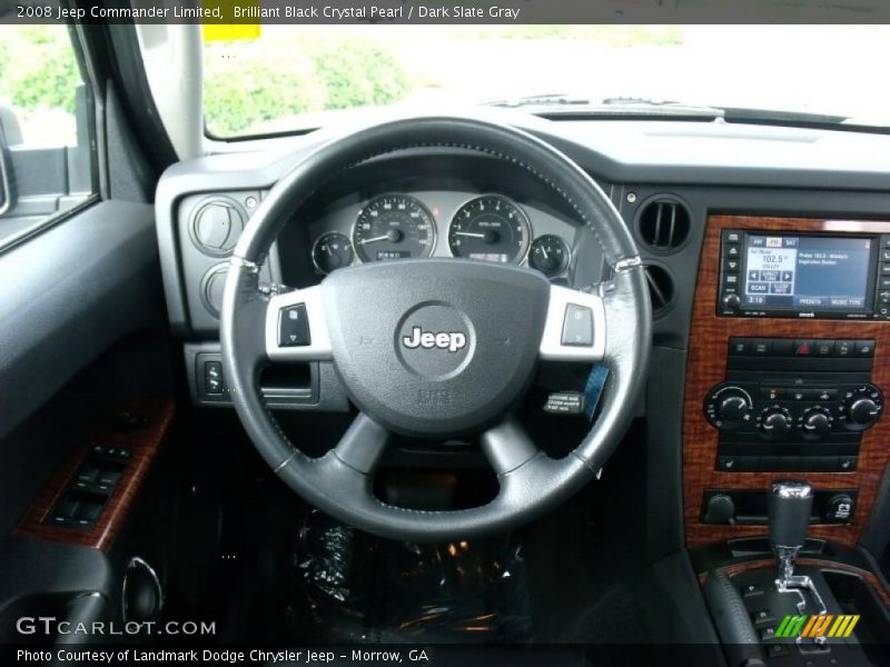 Brilliant Black Crystal Pearl / Dark Slate Gray 2008 Jeep Commander Limited