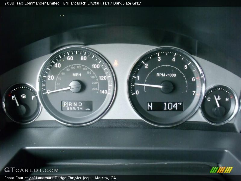 Brilliant Black Crystal Pearl / Dark Slate Gray 2008 Jeep Commander Limited