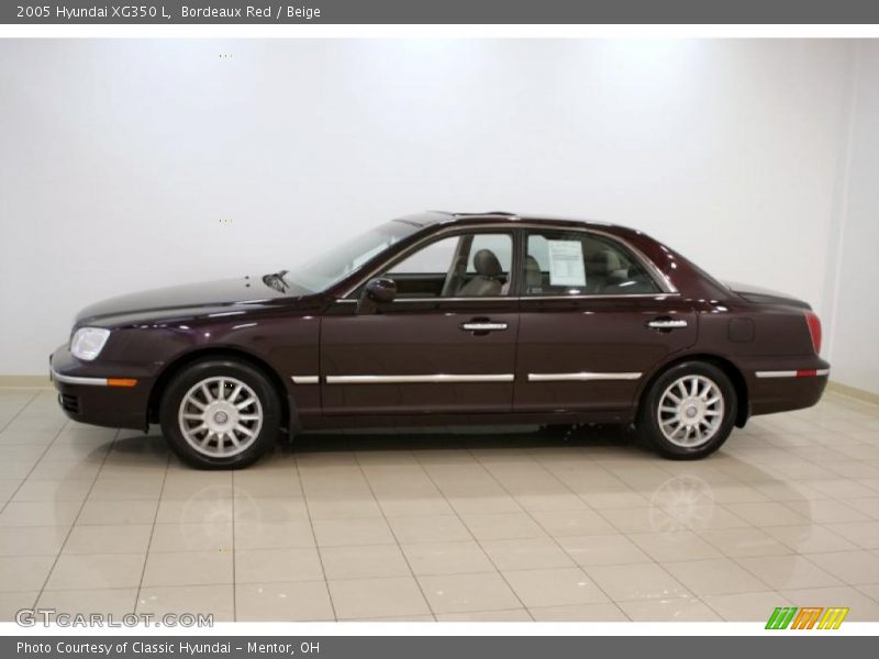 Bordeaux Red / Beige 2005 Hyundai XG350 L