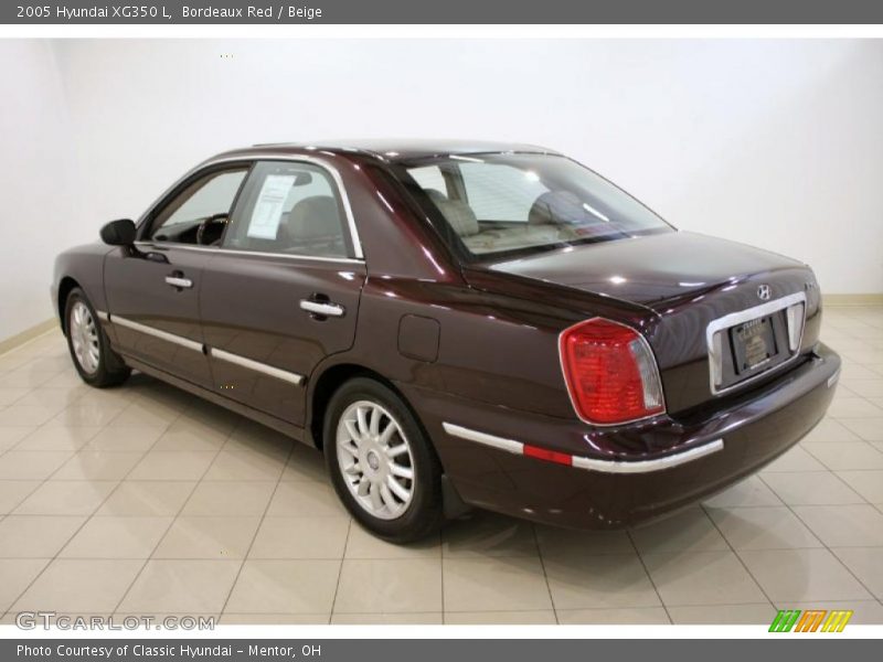 Bordeaux Red / Beige 2005 Hyundai XG350 L