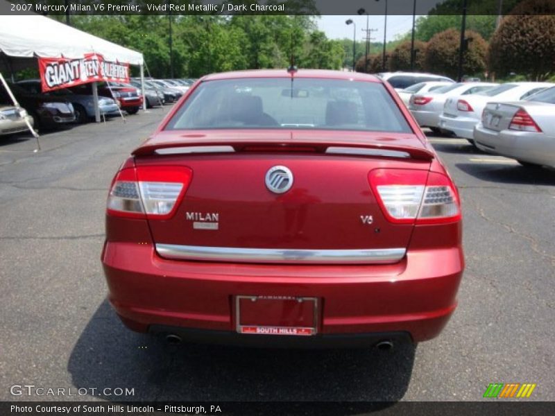 Vivid Red Metallic / Dark Charcoal 2007 Mercury Milan V6 Premier