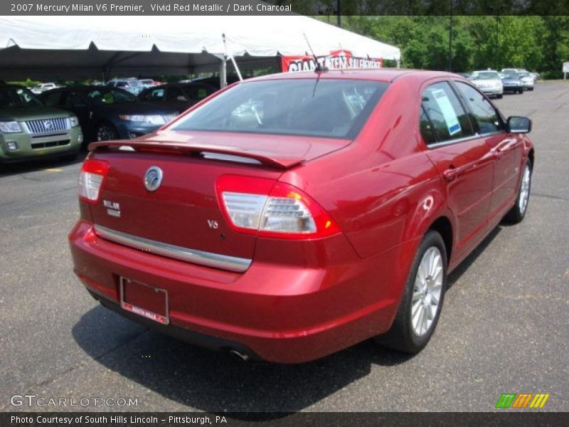 Vivid Red Metallic / Dark Charcoal 2007 Mercury Milan V6 Premier
