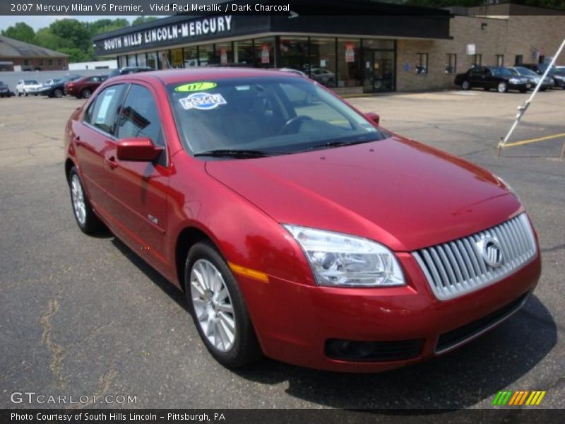 Vivid Red Metallic / Dark Charcoal 2007 Mercury Milan V6 Premier