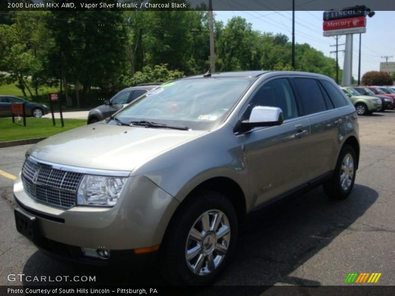 Vapor Silver Metallic / Charcoal Black 2008 Lincoln MKX AWD