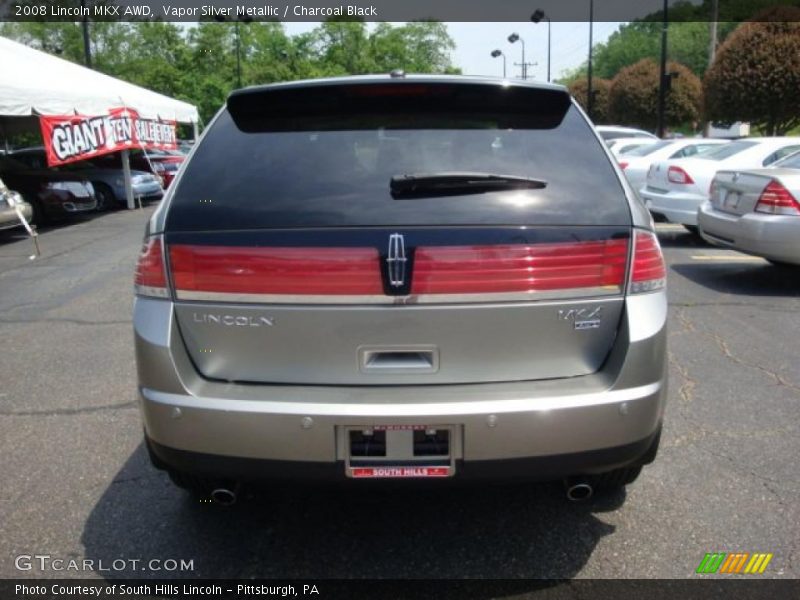 Vapor Silver Metallic / Charcoal Black 2008 Lincoln MKX AWD