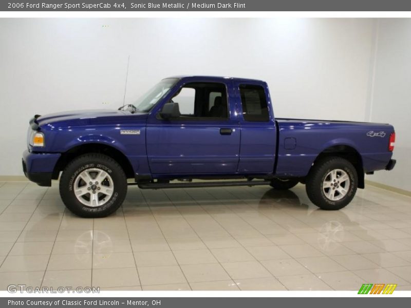 Sonic Blue Metallic / Medium Dark Flint 2006 Ford Ranger Sport SuperCab 4x4