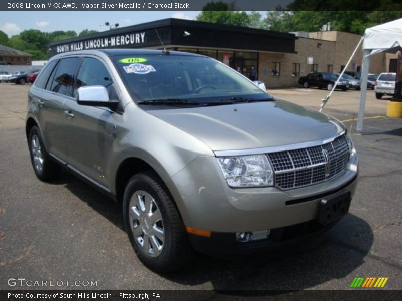 Vapor Silver Metallic / Charcoal Black 2008 Lincoln MKX AWD