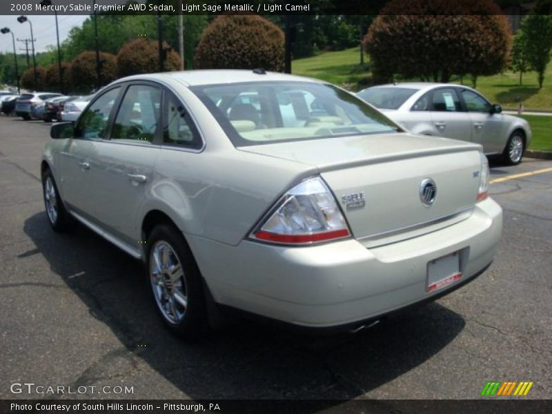 Light Sage Metallic / Light Camel 2008 Mercury Sable Premier AWD Sedan