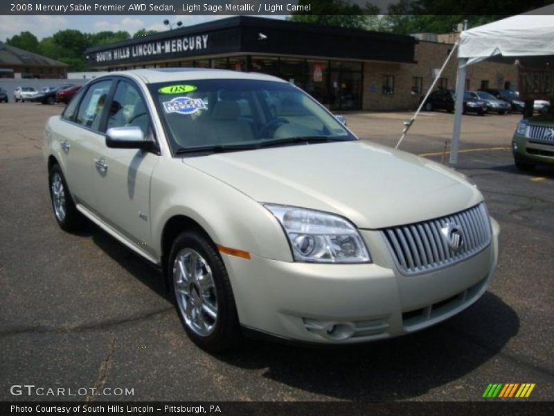 Light Sage Metallic / Light Camel 2008 Mercury Sable Premier AWD Sedan