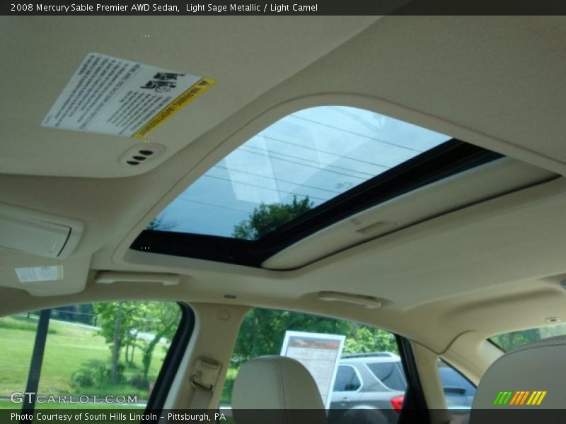 Light Sage Metallic / Light Camel 2008 Mercury Sable Premier AWD Sedan