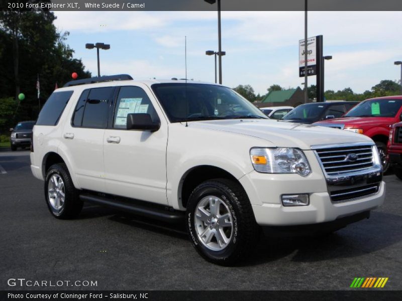 White Suede / Camel 2010 Ford Explorer XLT