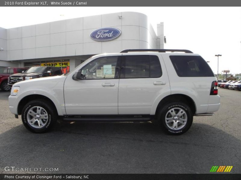 White Suede / Camel 2010 Ford Explorer XLT