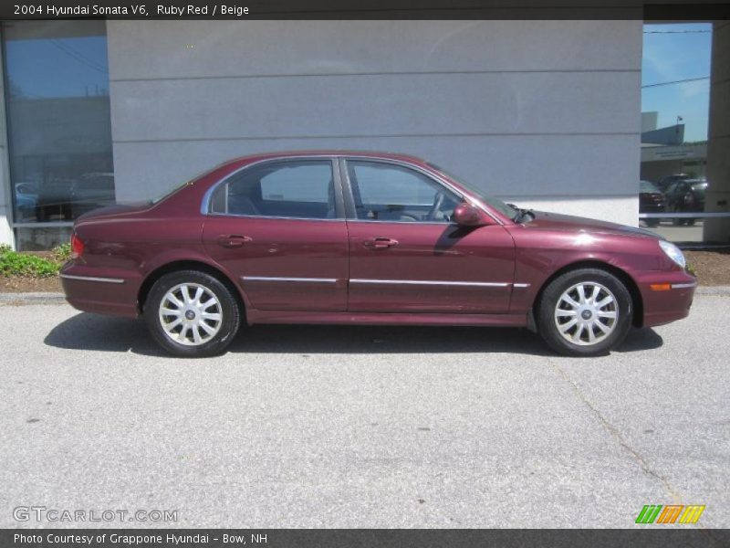 Ruby Red / Beige 2004 Hyundai Sonata V6