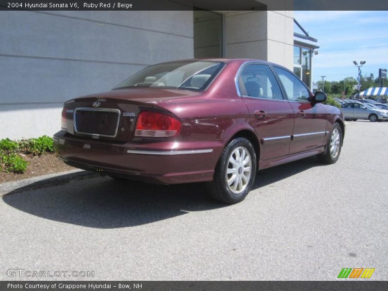 Ruby Red / Beige 2004 Hyundai Sonata V6